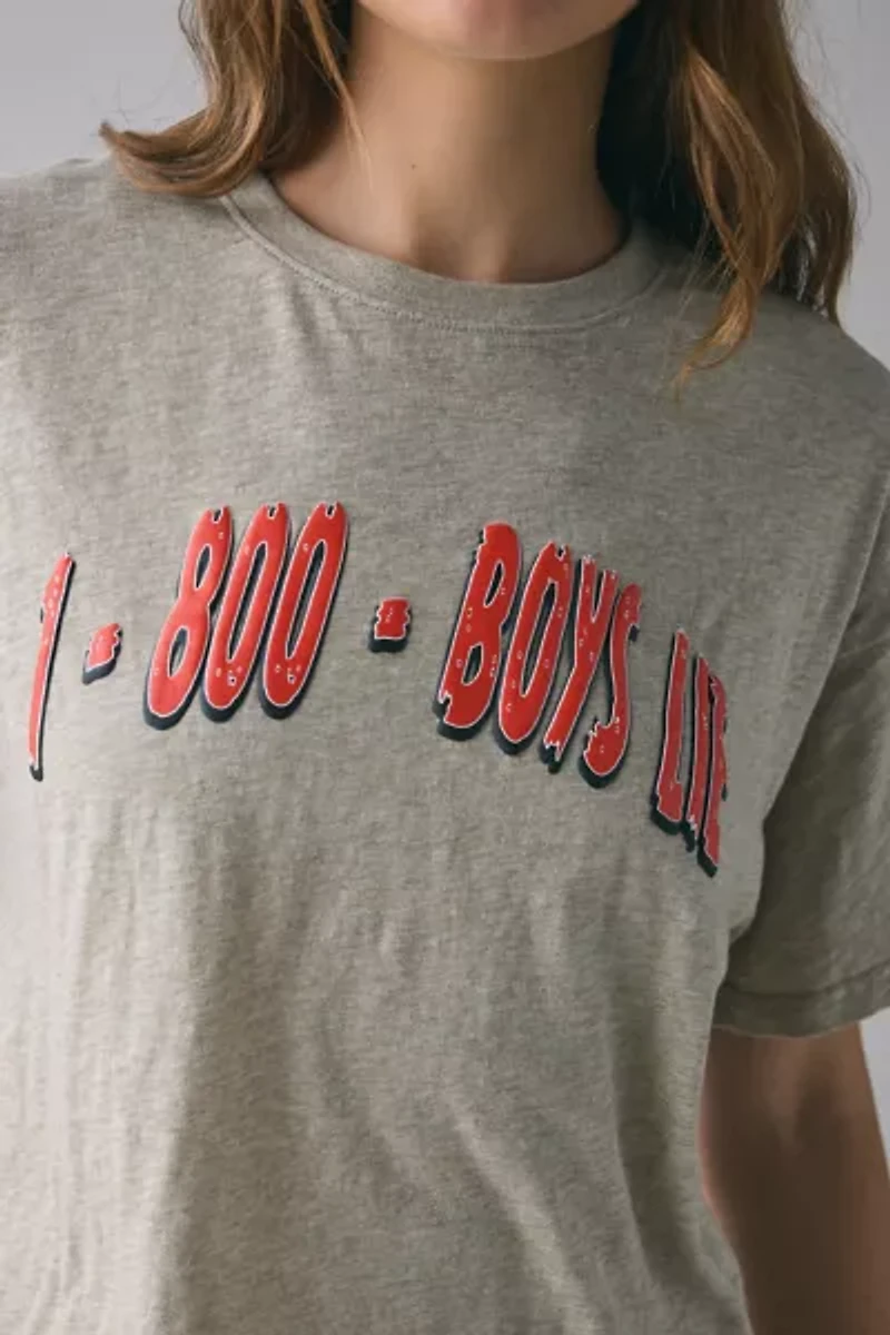 Boys Lie 1-800 Manhunt Graphic Boyfriend Tee