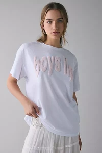 Boys Lie Block Their Number Graphic Boyfriend Tee