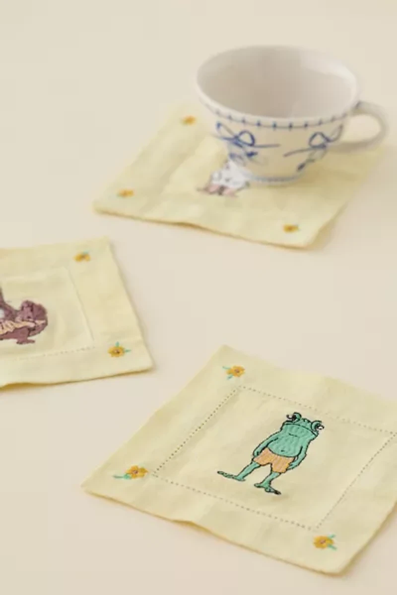 Party Animal Fabric Coaster - Set Of 3
