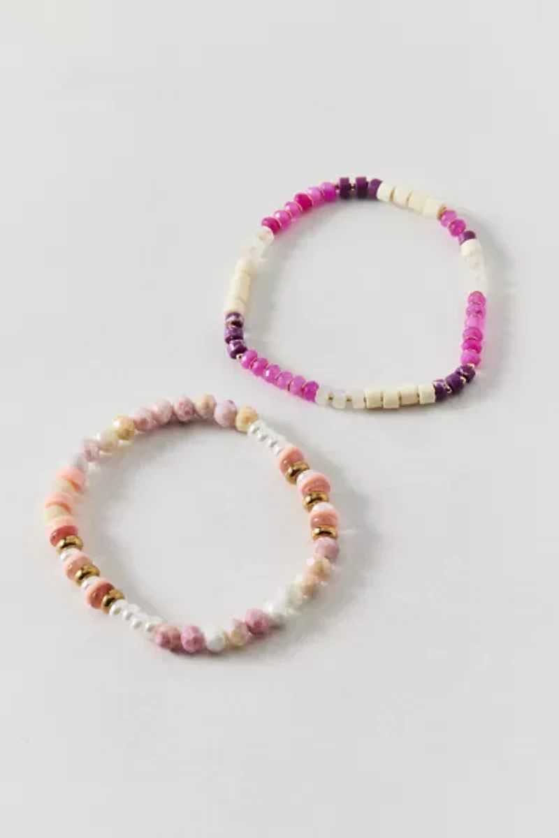Color Pop Mixed Beaded Stretch Bracelet Set