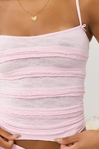 Out From Under Ophelia Ruffle Cropped Cami