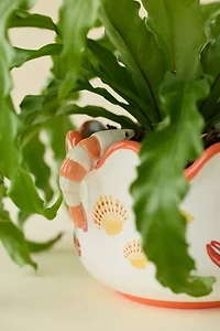 Lobster Dinner Scalloped Ceramic Planter