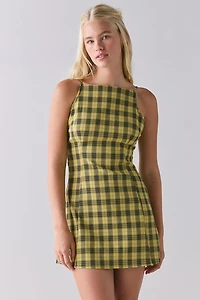 Kimchi Blue Becca Printed Open Tie-Back Fit-And-Flare Mini Dress