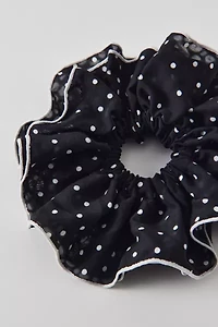 Ruffled Polka Dot Scrunchie