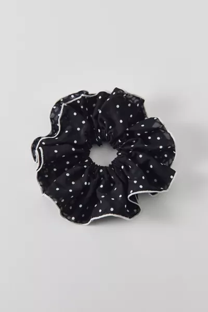 Ruffled Polka Dot Scrunchie