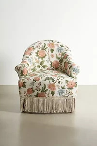 Josie Floral Fringe Lounge Chair