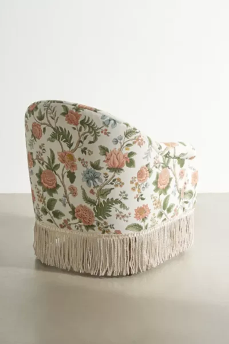 Josie Floral Fringe Lounge Chair