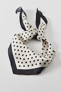Polka Dot Satin Headscarf