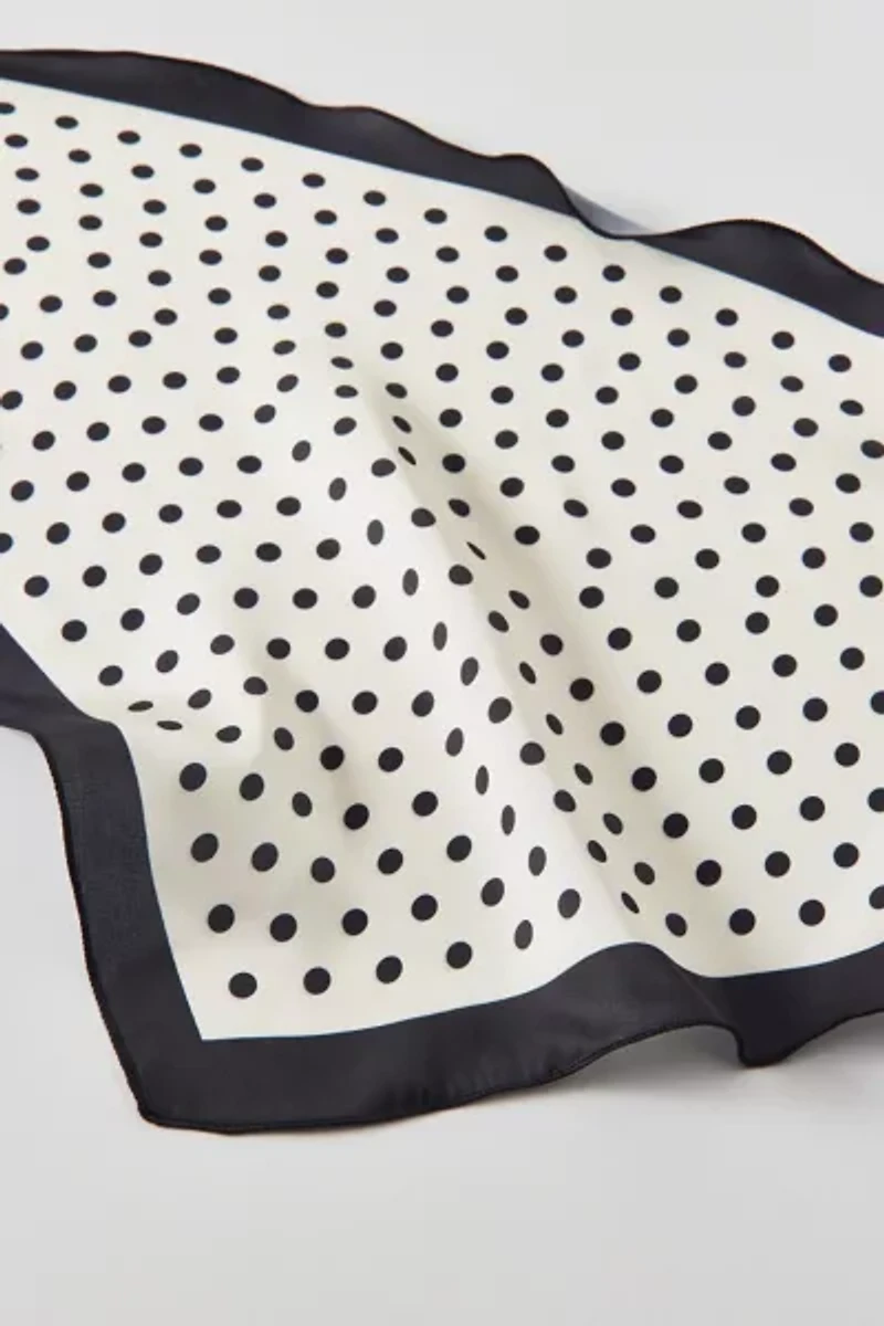 Polka Dot Satin Headscarf