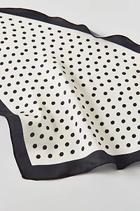 Polka Dot Satin Headscarf