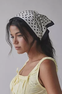 Polka Dot Satin Headscarf