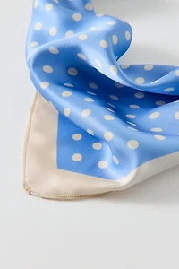 Polka Dot Satin Headscarf