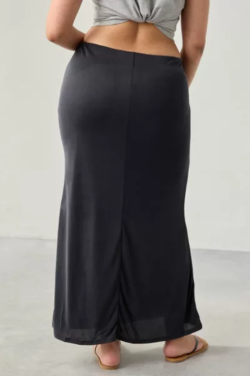 UO Harlow Cupro Low-Rise Maxi Skirt