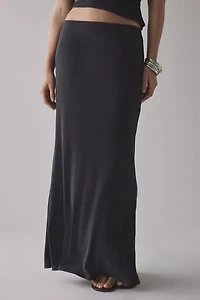 UO Harlow Cupro Low-Rise Maxi Skirt