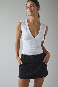 Silence + Noise Kate Belted Micro Mini Skort