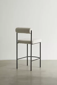 Liv Upholstered Boucle Counter Stool - Set Of 2