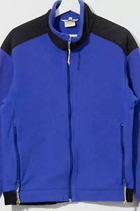 Vintage 1990s Distressed REI Light Blue Full Zip Tech Fleece Jacket