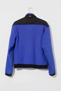 Vintage 1990s Distressed REI Light Blue Full Zip Tech Fleece Jacket