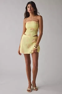UO Clarissa Satin Slip Mini Skirt