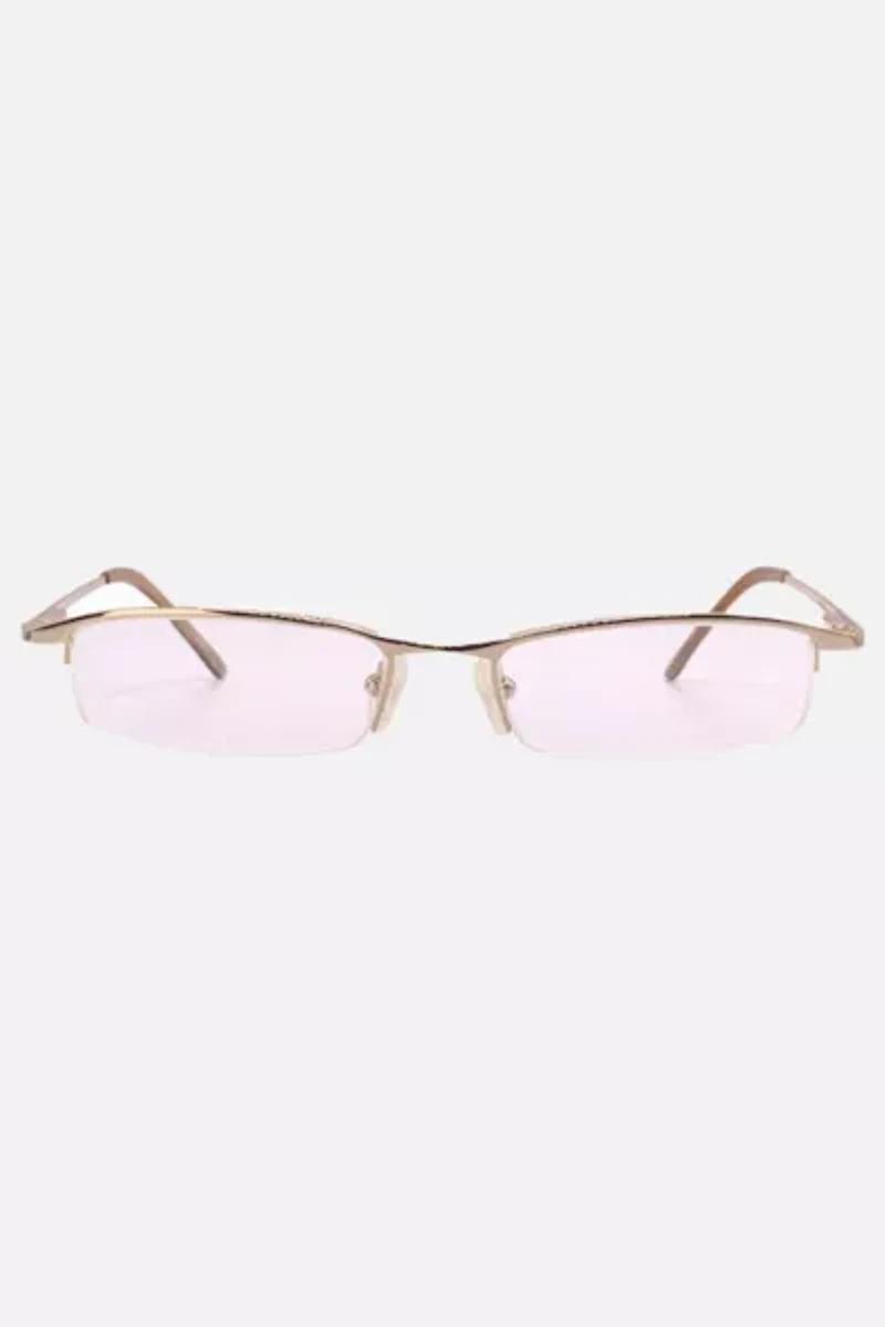 Giant Vintage Dainty 90’s Gold Rimless Readers