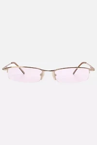 Giant Vintage Dainty 90’s Gold Rimless Readers