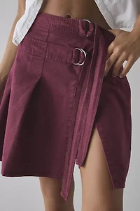 Kimchi Blue Ginny Double Buckle-Front Pleated Midi Skirt