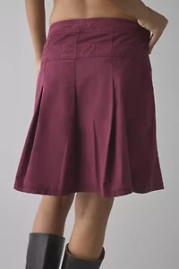 Kimchi Blue Ginny Double Buckle-Front Pleated Midi Skirt