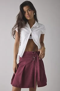 Kimchi Blue Ginny Double Buckle-Front Pleated Midi Skirt