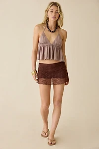 Kimchi Blue Josephina Sheer Lace Micro Mini Skort