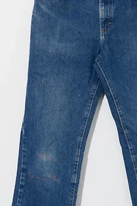 Vintage 1980s Distressed Lee Dark Blue Denim Jeans