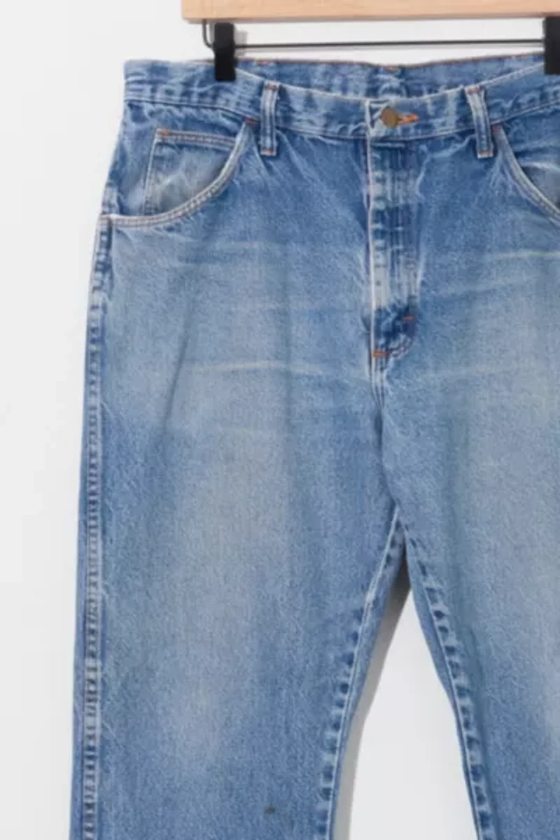 Vintage 1980s Distressed Sun Faded Denim Jeans 3465