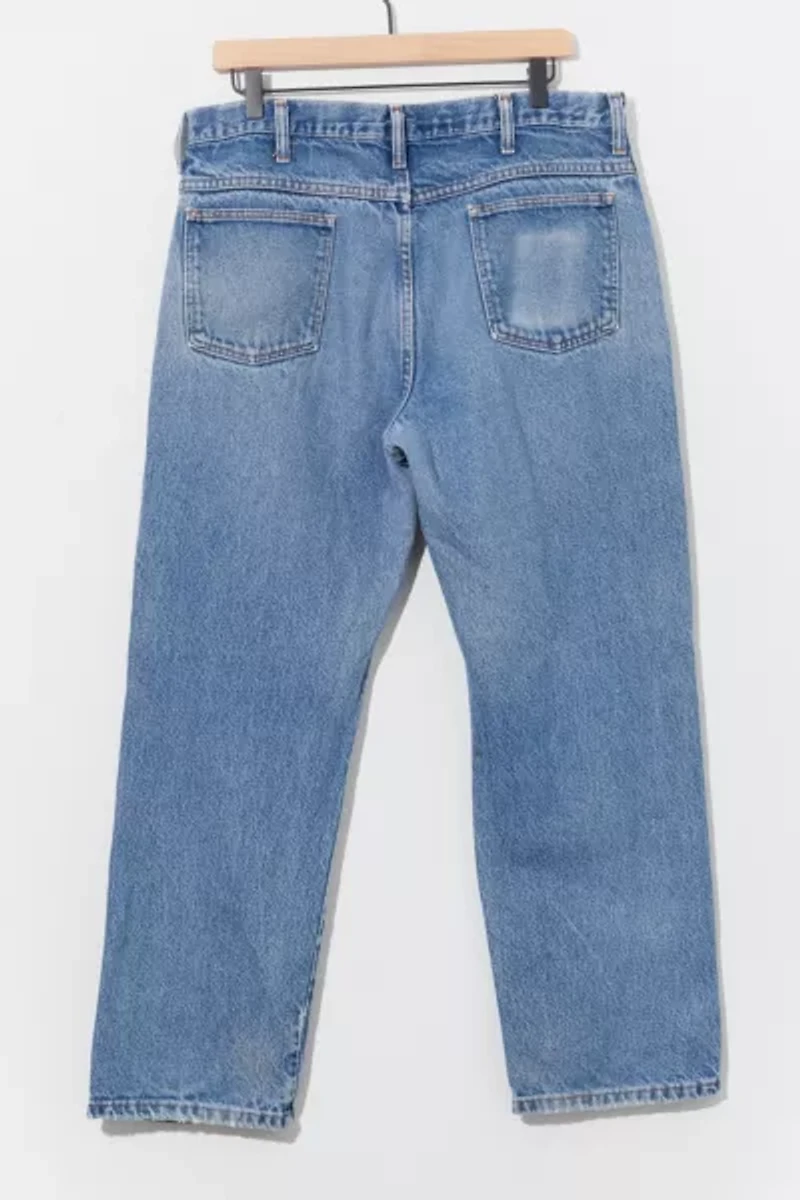 Vintage 1980s Distressed Sun Faded Denim Jeans 3465