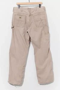 Vintage 1990s Distressed Lee Light Brown Carpenter Work Pants