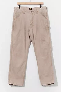 Vintage 1990s Distressed Lee Light Brown Carpenter Work Pants