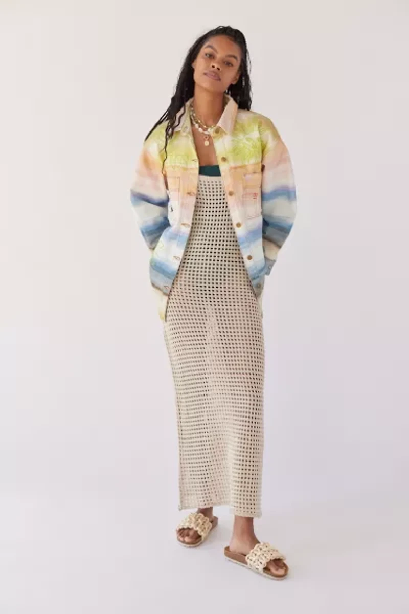 BDG Elissa Embroidered Shirt Jacket