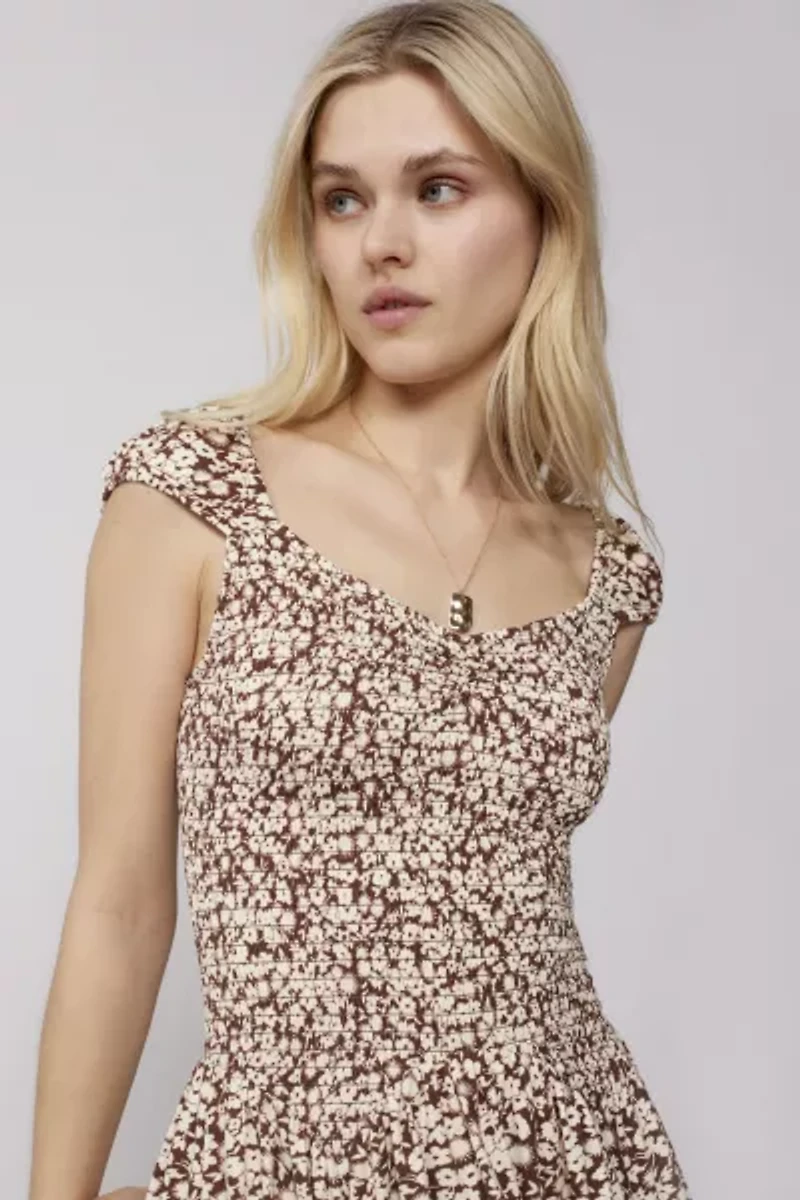 Georgina Smocked Mini Dress