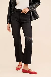 JUST BLACK DENIM High Rise Long Straight Jeans