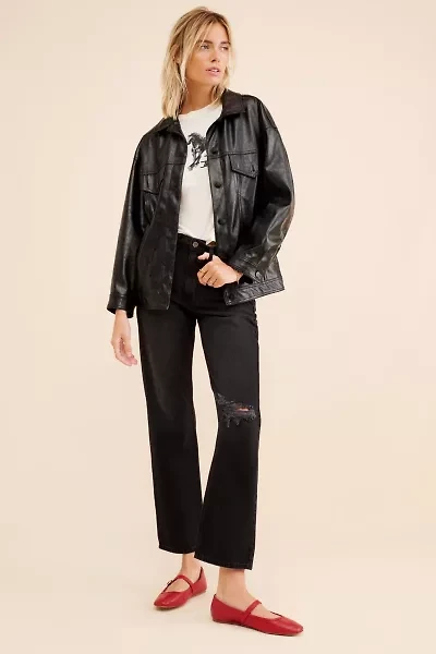 JUST BLACK DENIM High Rise Long Straight Jeans