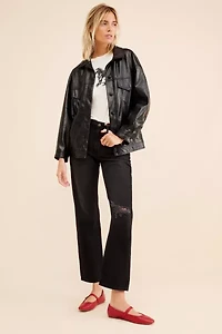 JUST BLACK DENIM High Rise Long Straight Jeans