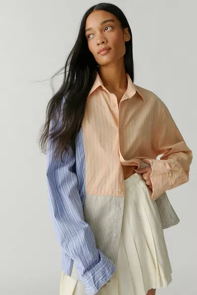 Urban Renewal Upcycled Tri-Splice Button-Down Shirt