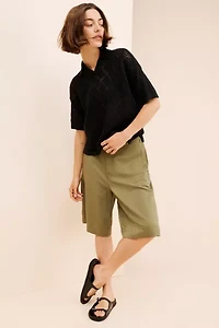 Men's Pointelle Knit Polo Shirt