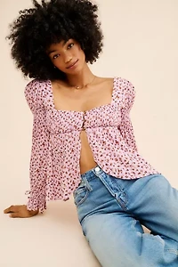 Allie Tie-Sleeve Blouse