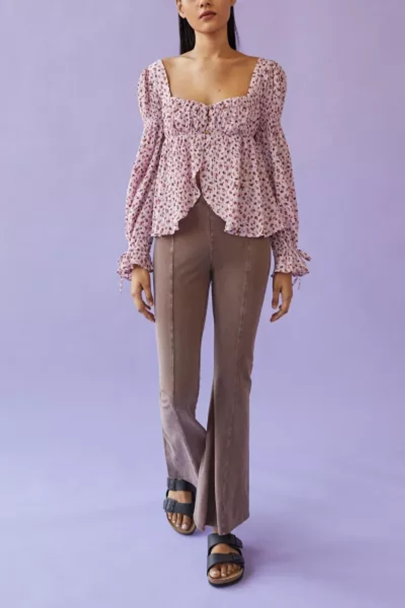 Allie Tie-Sleeve Blouse