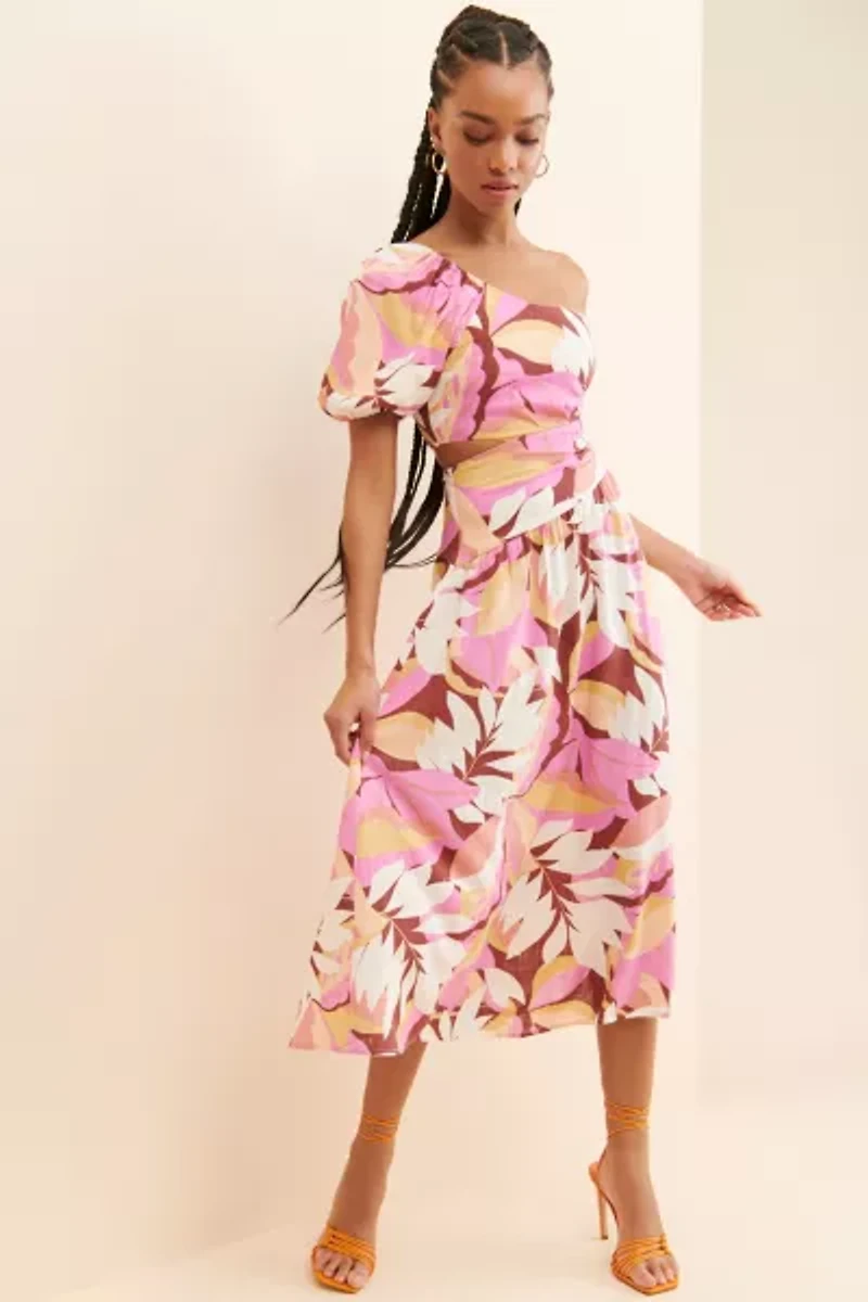 MinkPink Kali One-Shoulder Dress