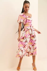 MinkPink Kali One-Shoulder Dress
