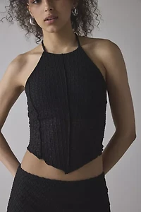 UO Cypress Textured Halter Top & Mini Skirt Set