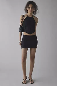 UO Cypress Textured Halter Top & Mini Skirt Set