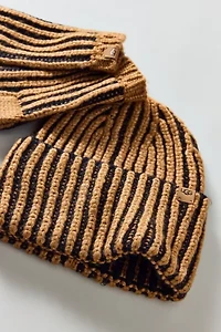 UGG Chunky Plaited Beanie & Fingerless Mitten Set