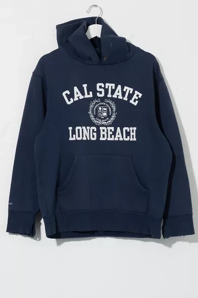 Vintage 1990s Distressed California State Long Beach Hoodie Sweatshirt