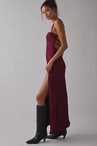 For Love & Lemons Carla Jacquard Open-Back Midi Dress